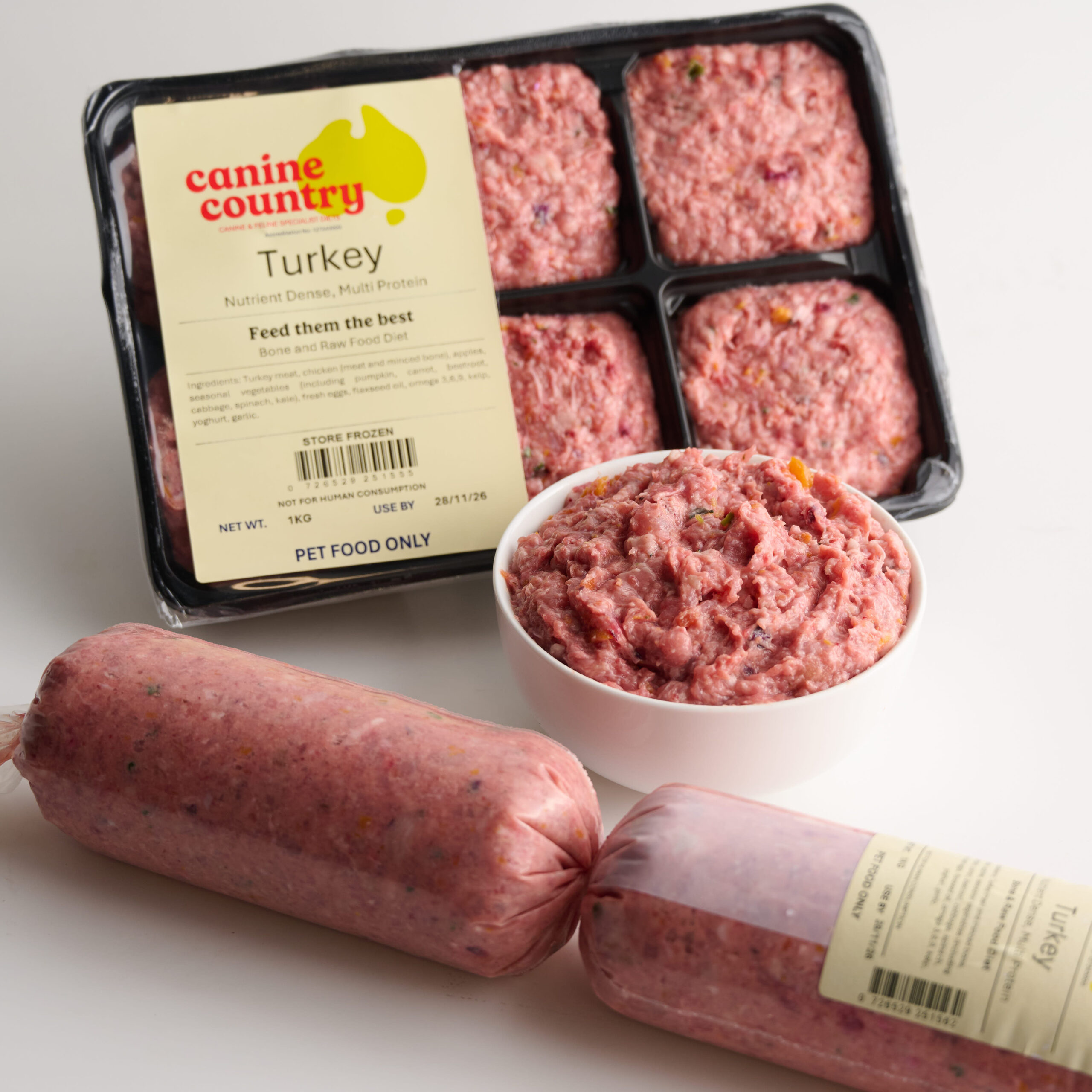 Canine Country Turkey BARF 1kg - Image 2