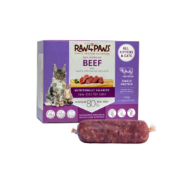 Raw 4 Paws Cat Beef 8x200g Rolls